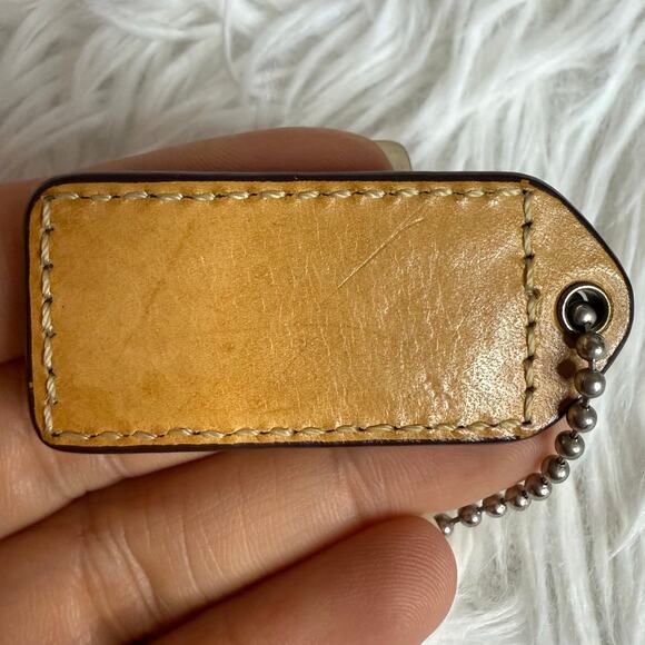 1.5" y2k COACH Vintage Fob Bag Charm Hang tag Hangtag - Picture 2 of 2
